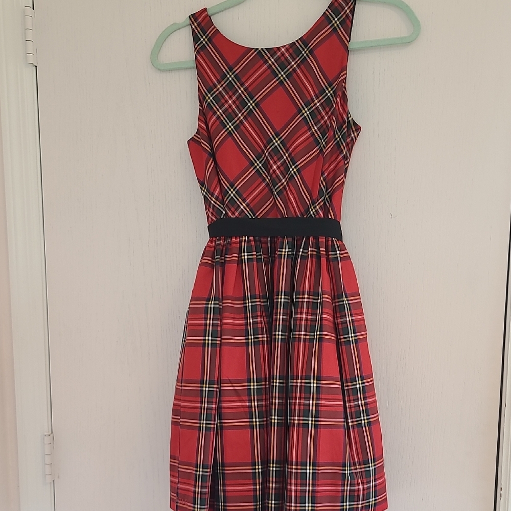 Polo Ralph Lauren Red and Black Plaid Mini Dress